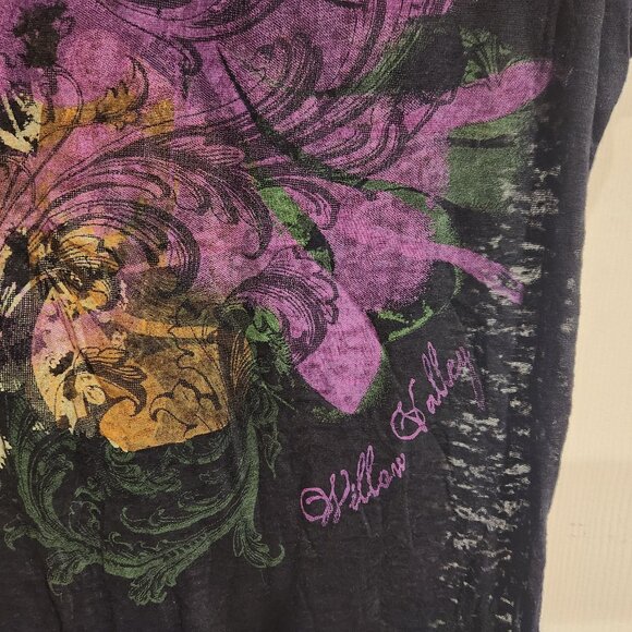 Short Sleeve Graphic Tee Shirt *SHEER* Willow Valley - Picture 10 of 11